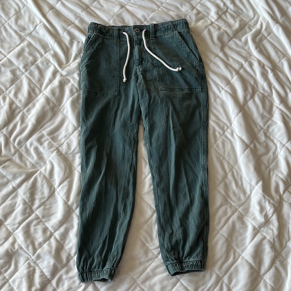 American Eagle Stretch Tomgirl Utility Jogger Teal Size 2 Short - Picture 6 of 10